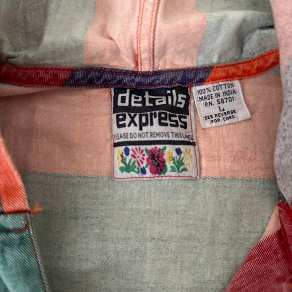 Details Express Sleeveless Hooded Striped Pullover - Picture 8 of 13